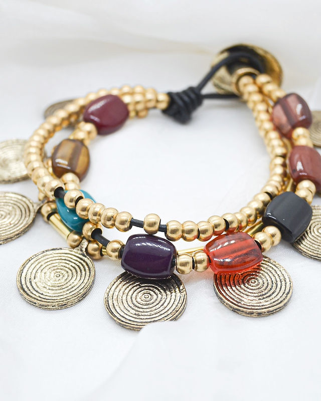 Bracelet Manchette Artisanal Indien Pour Femme, Argenté, Neuf Sans Emballage
