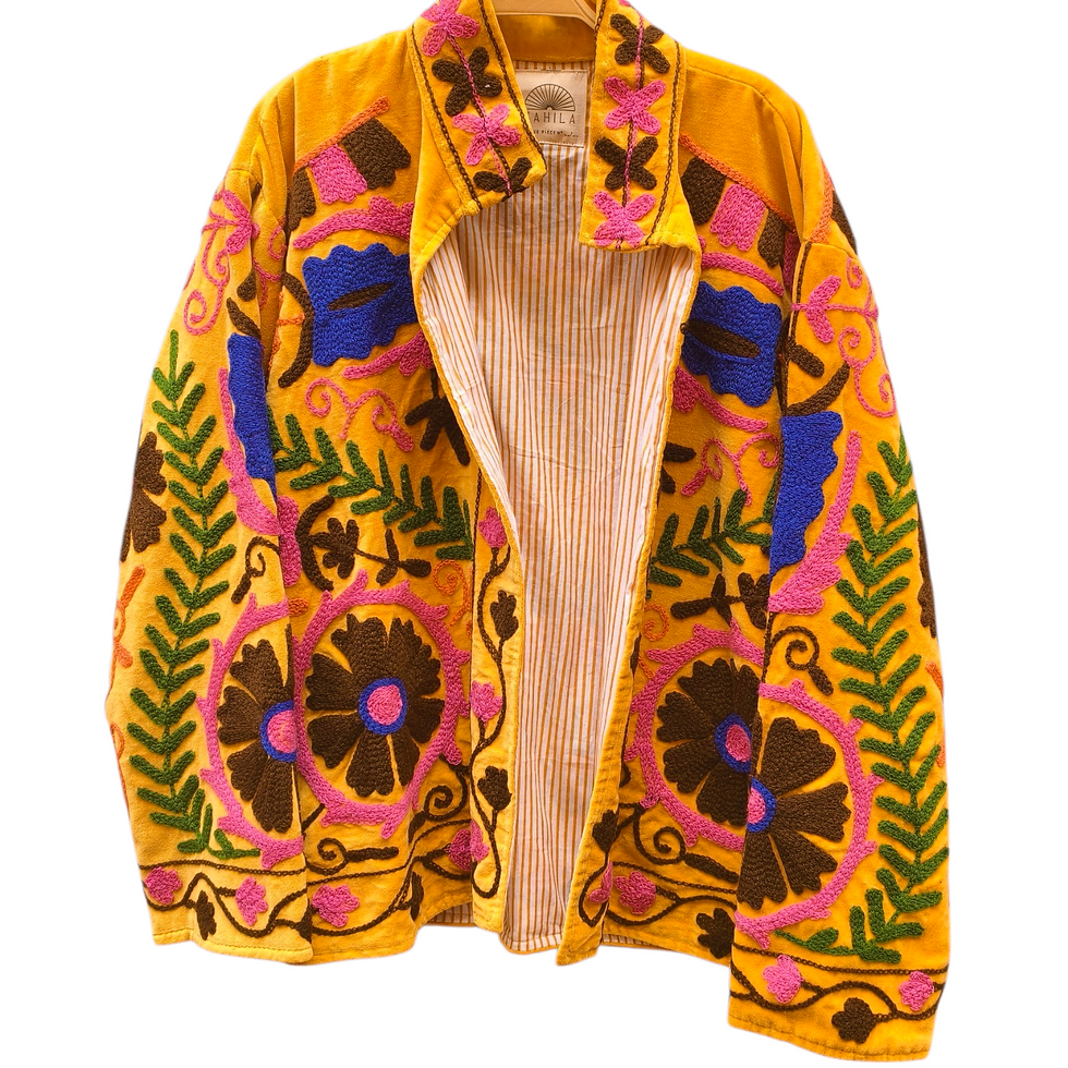 Miniature : Bombers brodé reversible Suzani velours