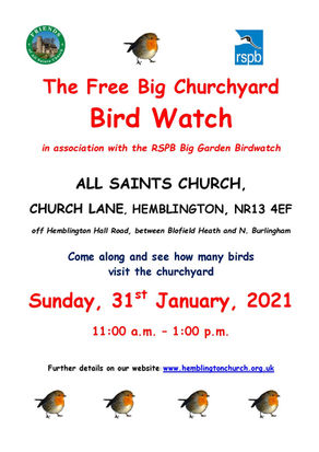 The Free Big Churchyard Bird Watch 