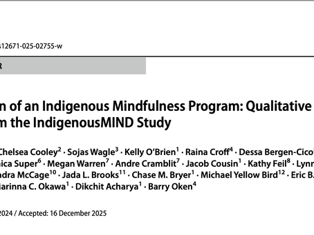 Michael Yellow Bird: The Evolution of an Indigenous Mindfulness.