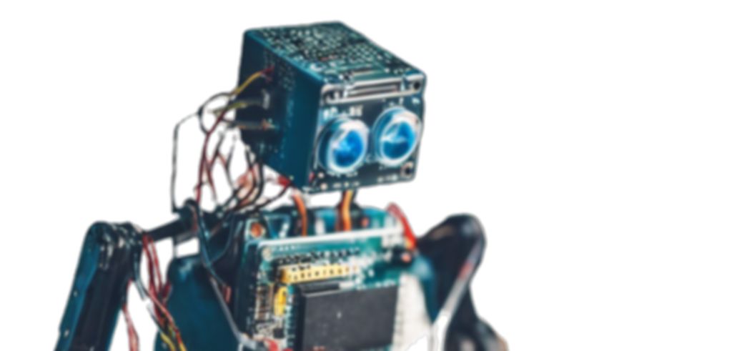 generate an image with someone who is making a robot by using arduino uno along with diffe