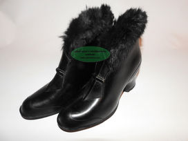 Damekalosjer m/høy hæl og pelskant