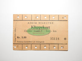 Klippekort Askim Bilruter