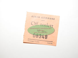 Billett Off.toalett 50 øre