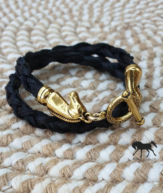 Miniature : Bracelet double en crin BELLE AURORE