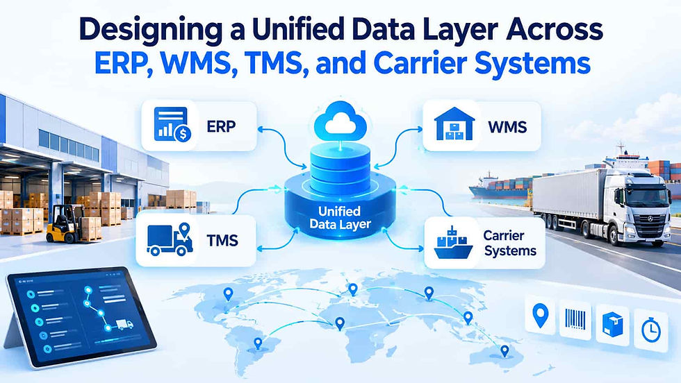 Designing a Unified Data Layer Across ERP, WMS, TMS, and Carrier Systems