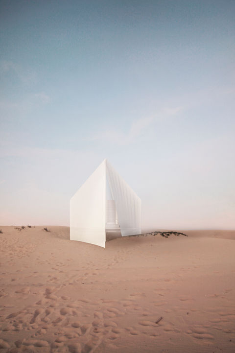 Beach house, designed by Leonardo Marchesi Studio, in Caparica, Portugal.