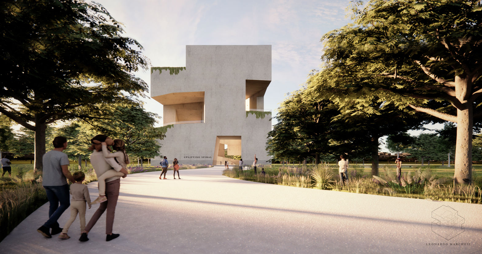 Virtual architecture designed by Leonardo Marchesi Studio, in the metaverse.