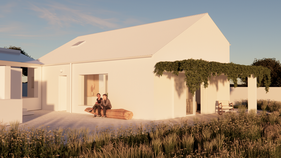 Barn conversion to house designed by Leonardo Marchesi Studio, in Caldas da Rainha, Portugal.