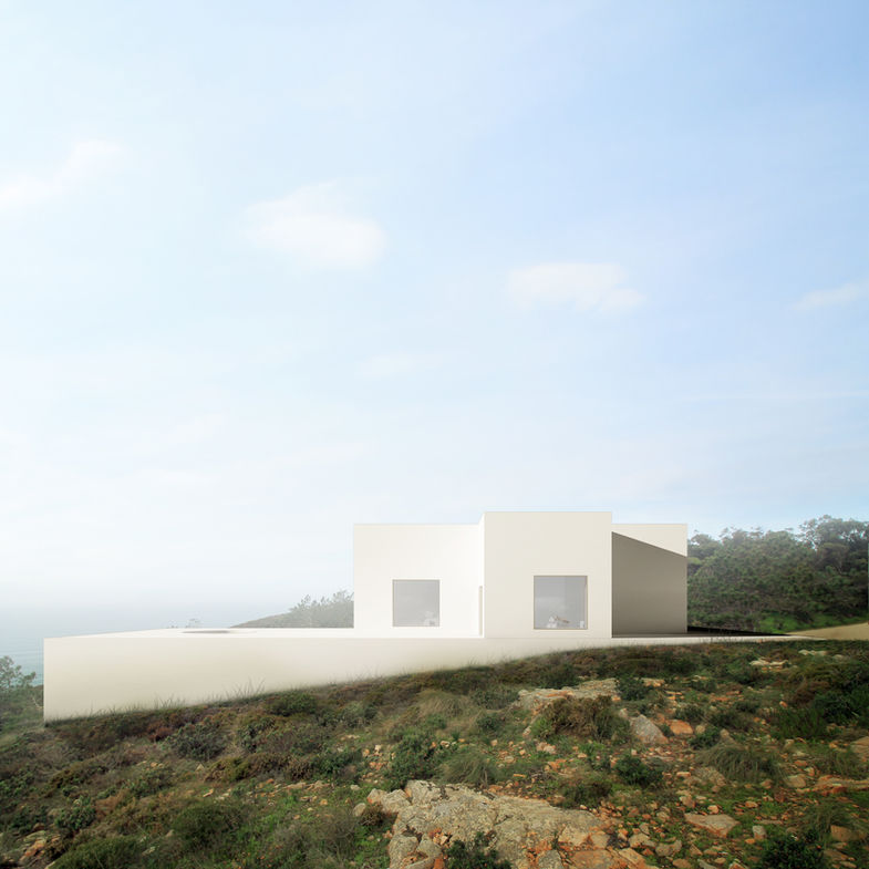 Coastal House designed by Leonardo Marchesi Studio, in Colares, Portugal.