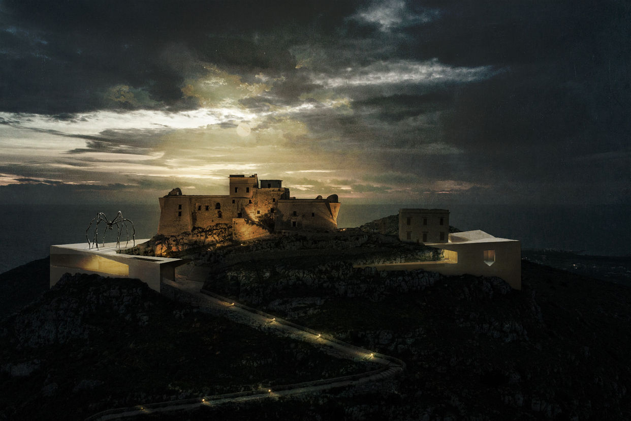 Art Museum Hotel designed by Leonardo Marchesi Studio, in Favignana, Italy.