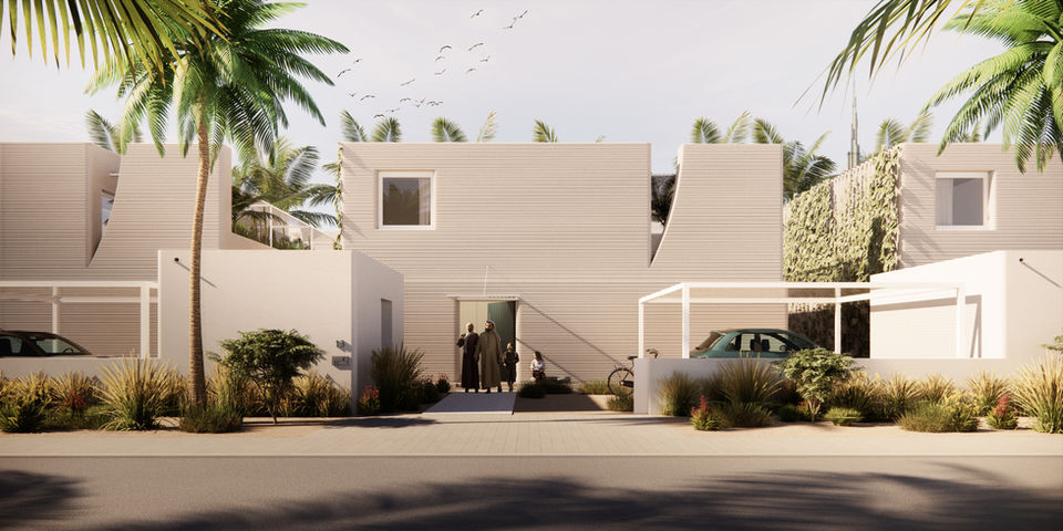 3d printed house designed by Leonardo Marchesi Studio, in Dubai, United Arab Emirates.