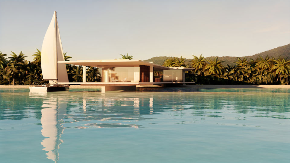 House on the sea, designed by Leonardo Marchesi Studio, in Langkawi island, Malaysia.