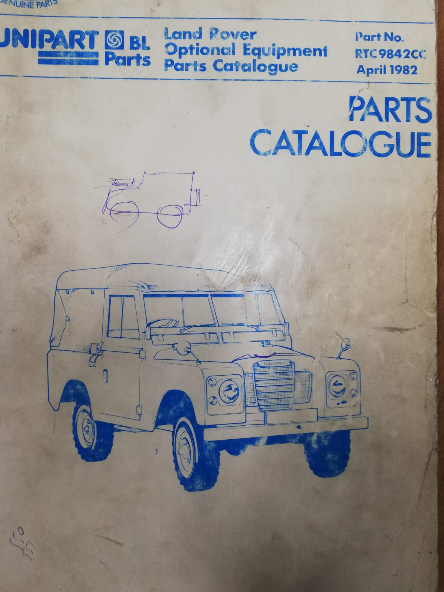 Catalogo Ricambi Land Rover RTC9842CC APRILE 82