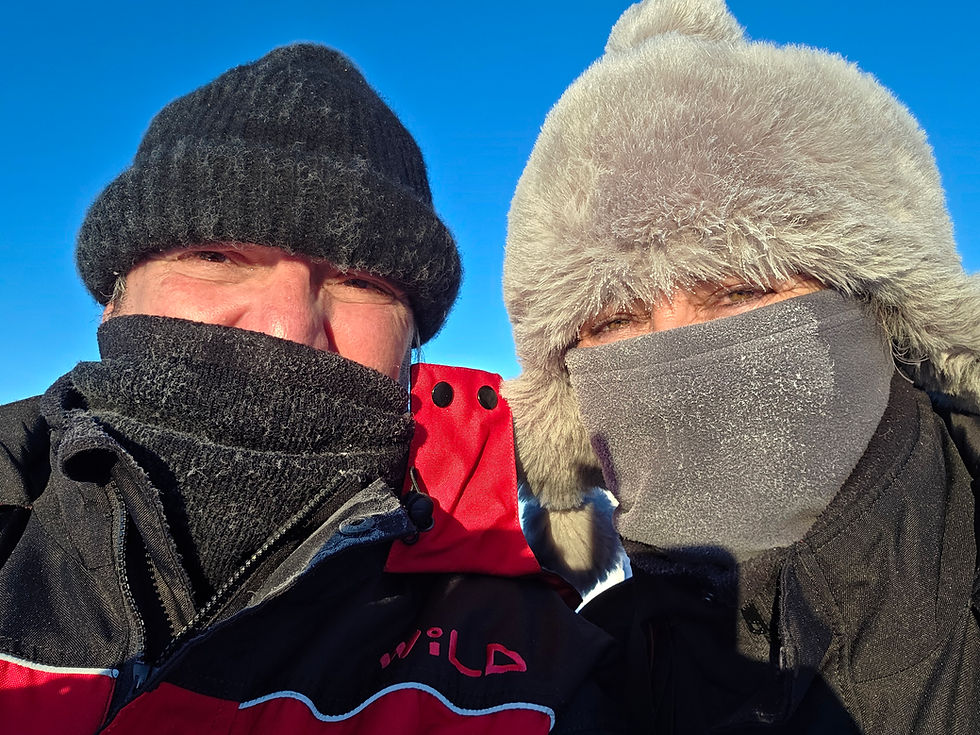 רות ואני בפארק הלאומי פיהא לוסטו - Pyha-luosto (פברואר 26) טיול לימוד בהדרכת רויטל לוי שטיין דרך חב' קשרי תעופה