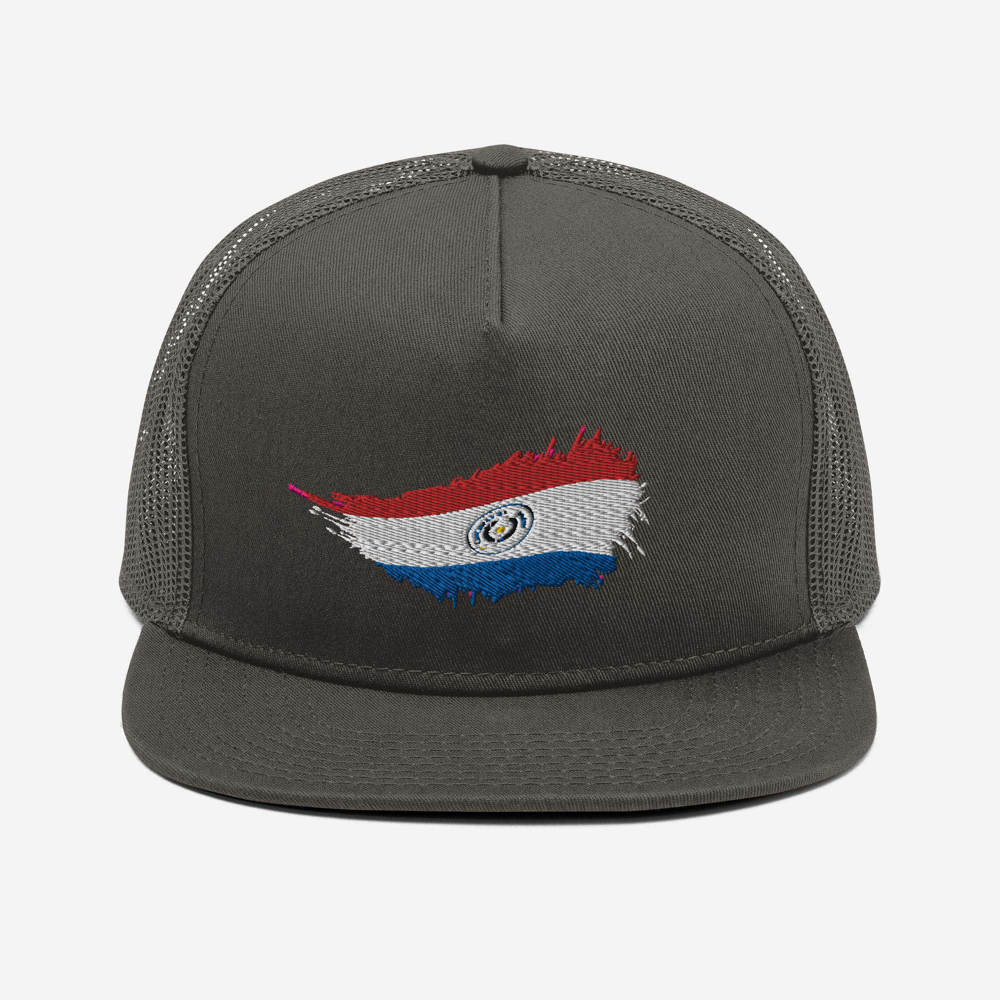 Mesh Back Snapback with Paraguay Flag