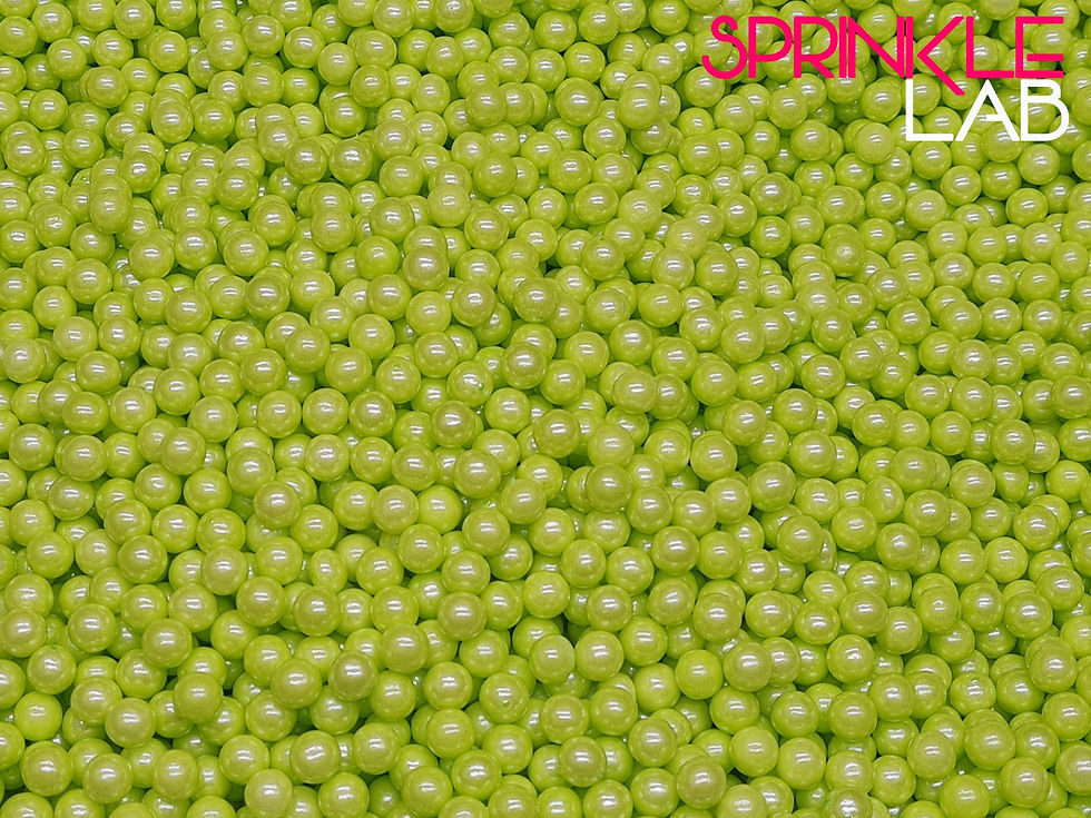 Thumbnail: Sprinkle Lab Green Sugar Beads 7mm – Edible Cake Decorating Sprinkles