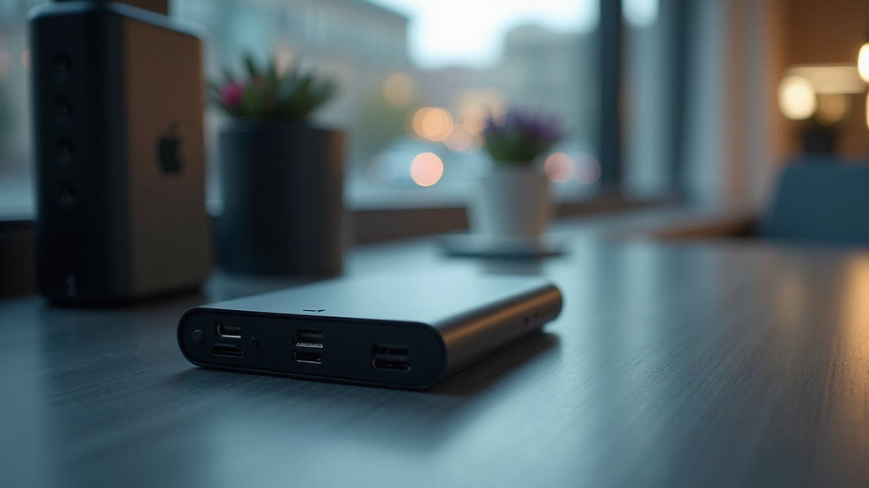 Nahaufnahme einer Stayo Powerbank-Station mit mehreren Powerbanks