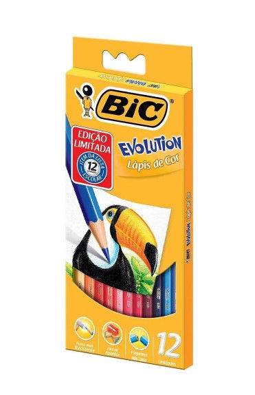 Lápis de Cor Bic Evolution com 12 Cores