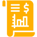 Ícone de gráfico e dólar – representa análise de investimento.