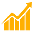 Ícone de gráfico de crescimento – representa resultados de performance.