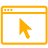 Ícone de criação e desenvolvimento de site.
