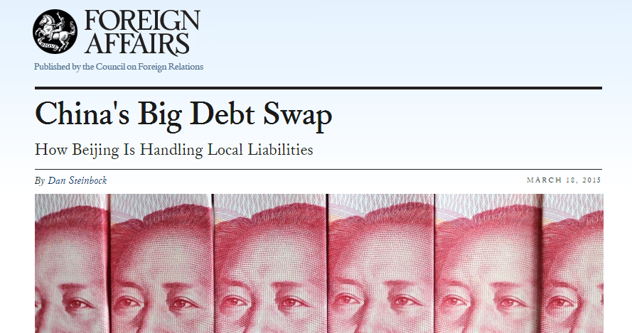 China's Big Debt Swap
