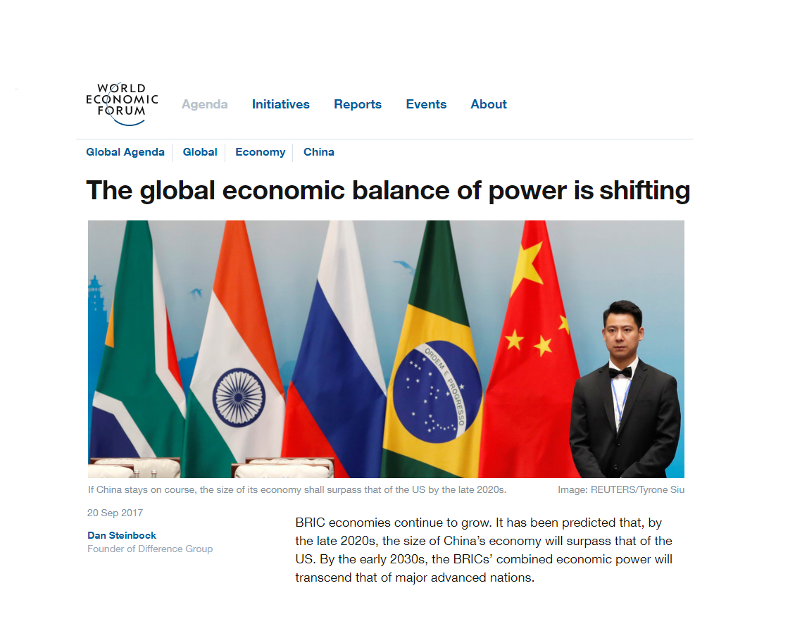 WEF Releases Dr Steinbock's Column