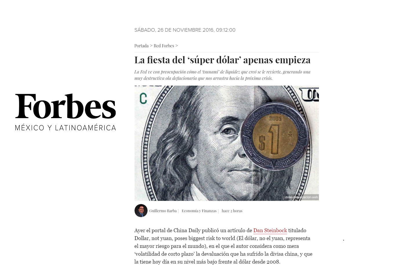 La fiesta del ‘súper dólar’