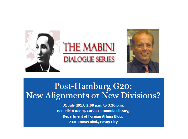 Post-Hamburg G20 (Mabini Dialogue)