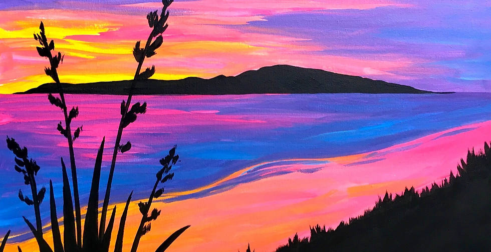 Paint And Wine Night - Sunset At Beach