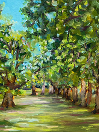 Trees avenue in Southwark Park