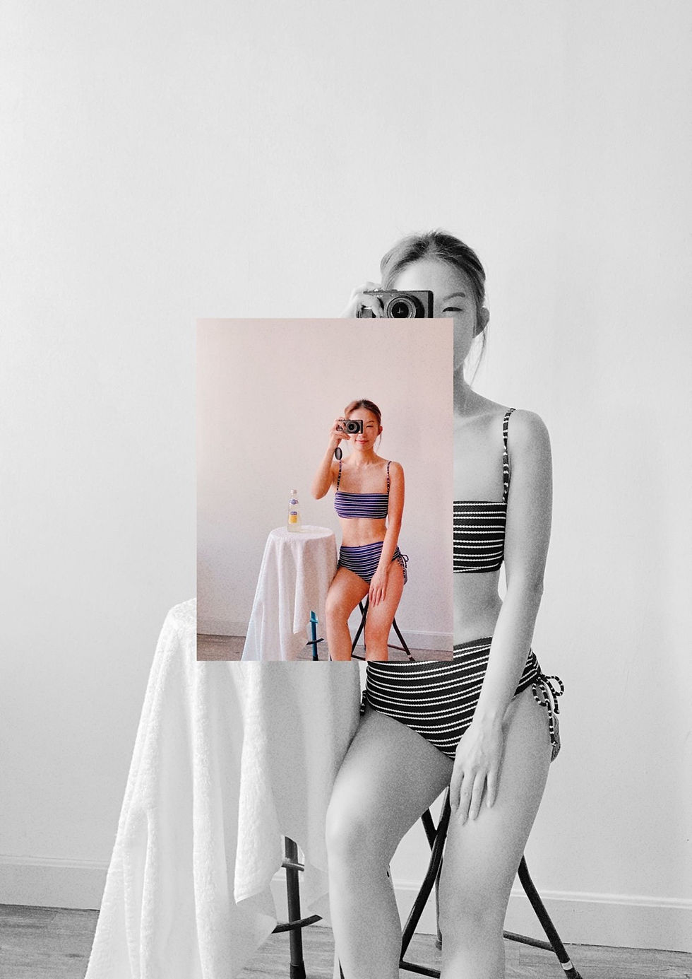 Thumbnail: Nautical Stripe Bandeau bikini set