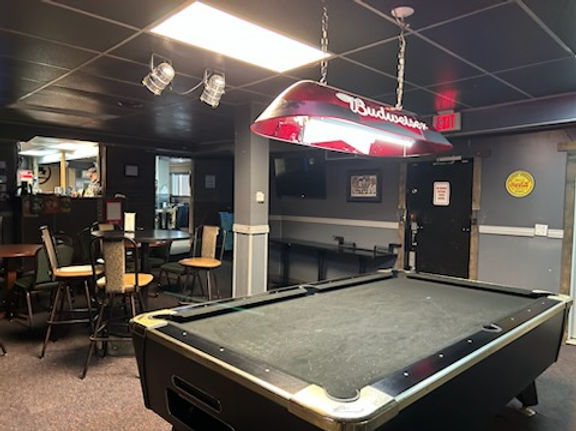 pool table area within a bar in Rycroft Pub