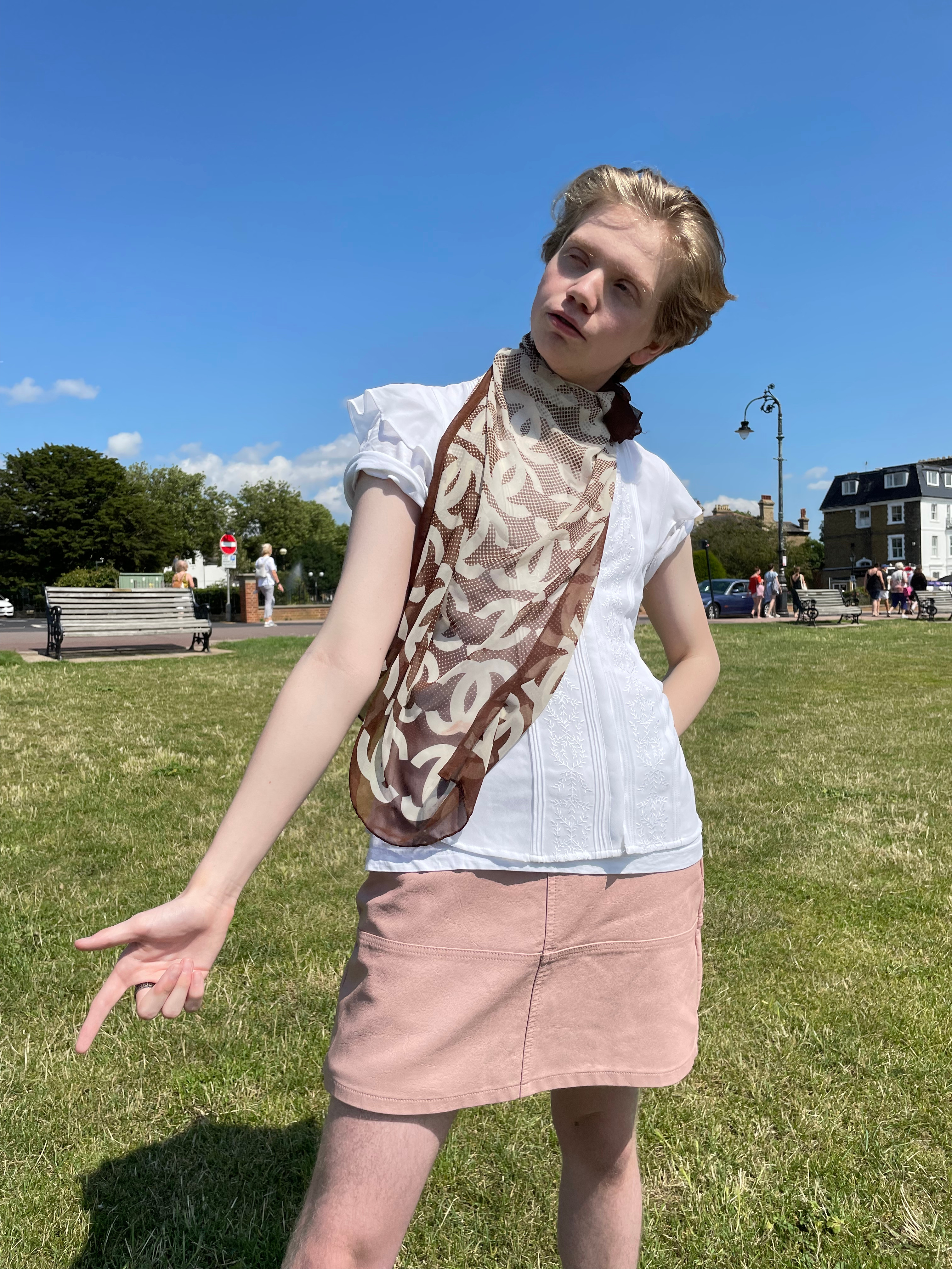 Brown and Cream Scarf