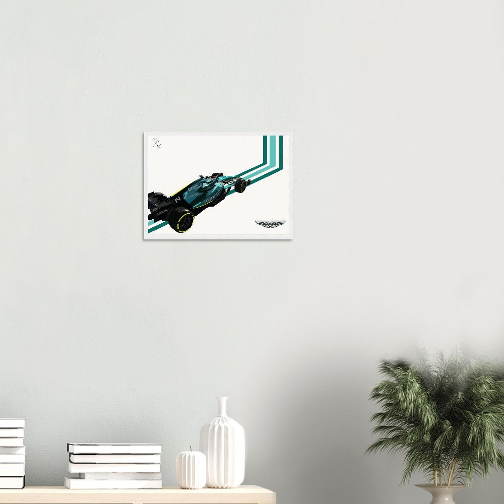 Aston Martin F1 Modern Poster