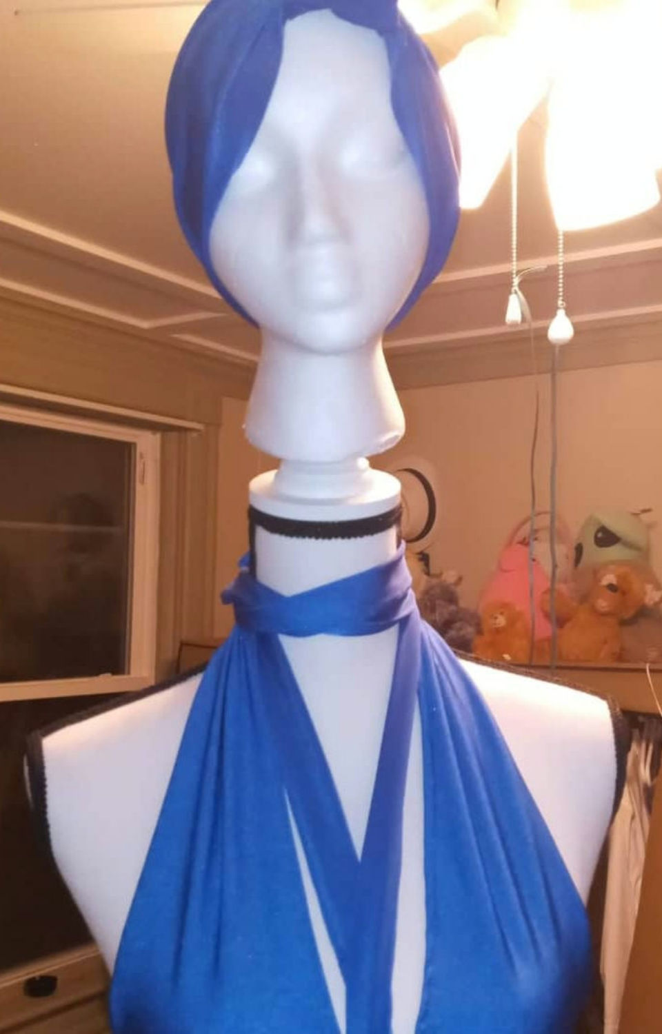 Thumbnail: Royal blue spandex 3 piece outfit