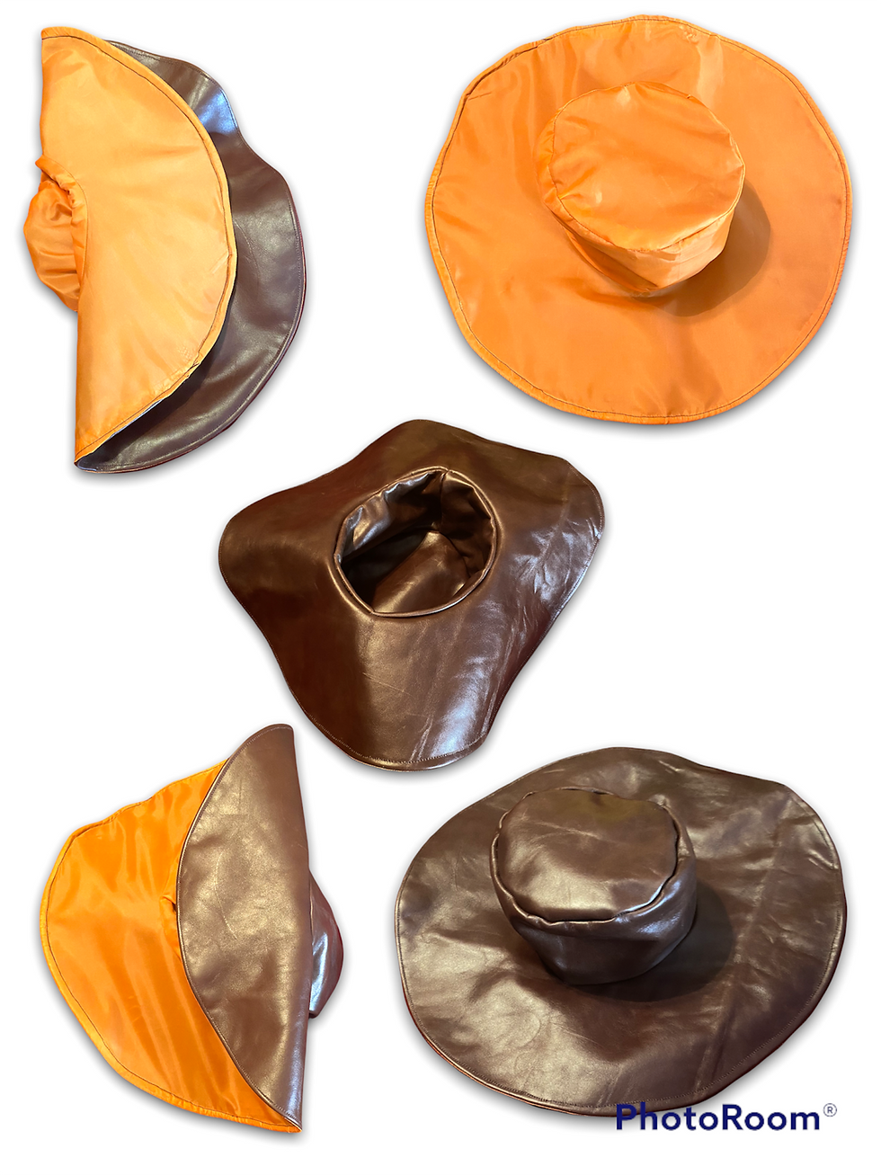 Thumbnail: Satin and leather Orange three piece