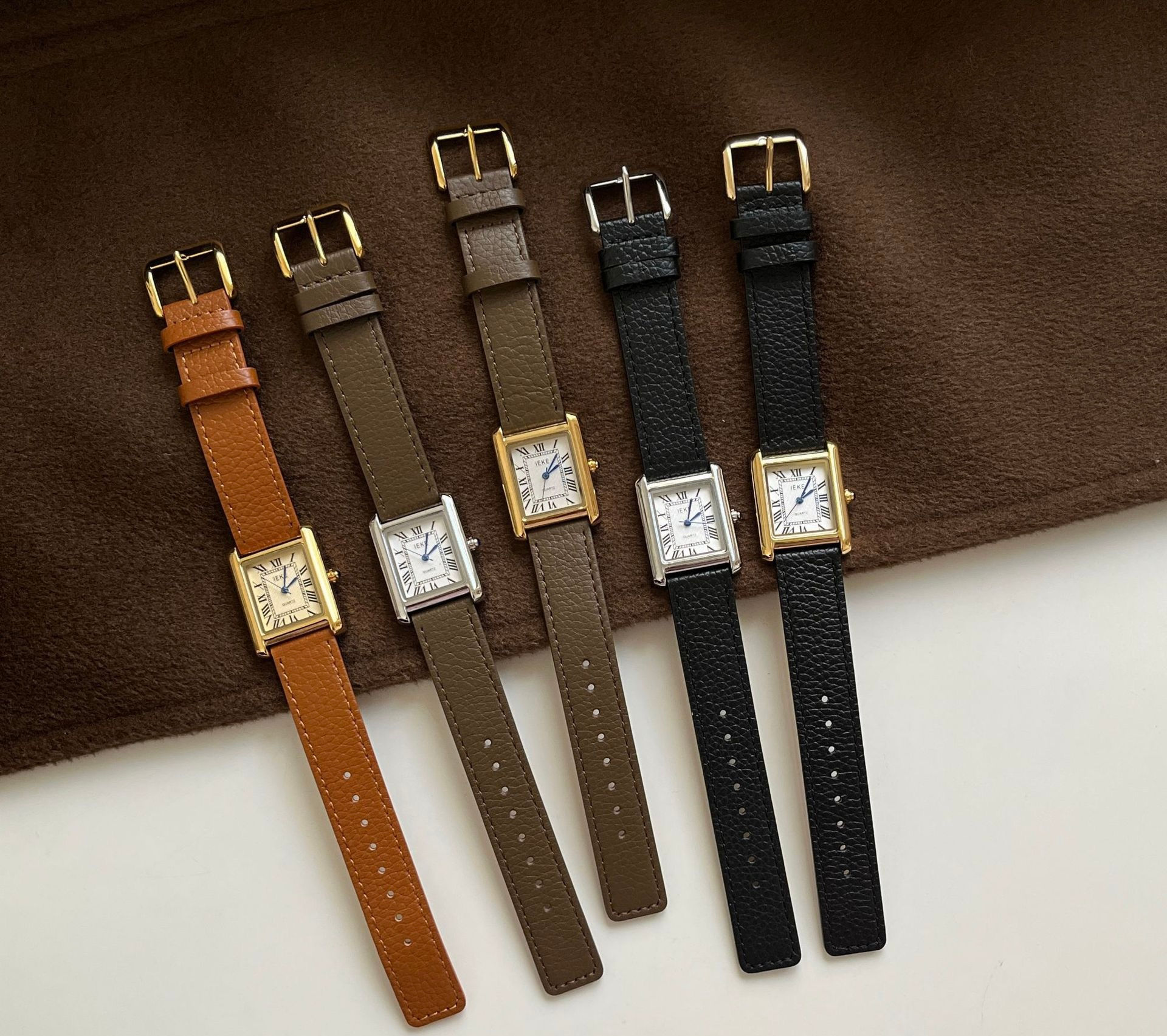 IEKE genuine women’s watch – tank-style (rectangular) – Korean INS-inspired fash