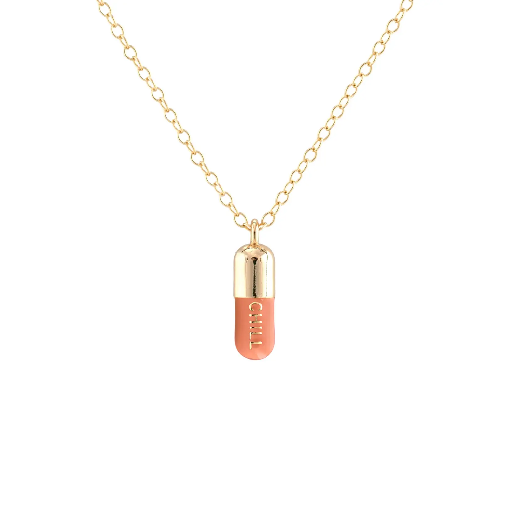 Kris Nations Chill Pill Enameled Necklace
