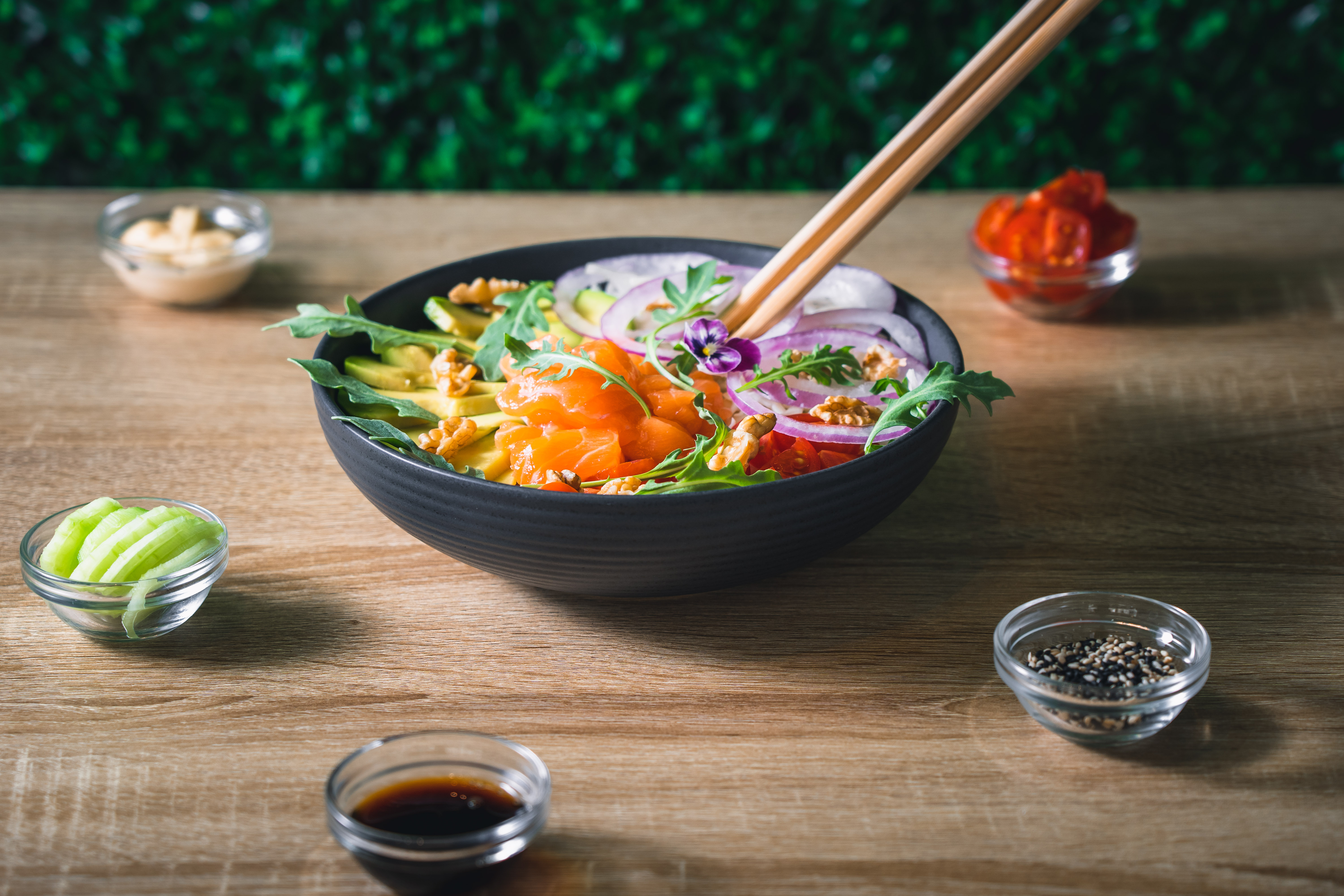 Arranged Food and Objects