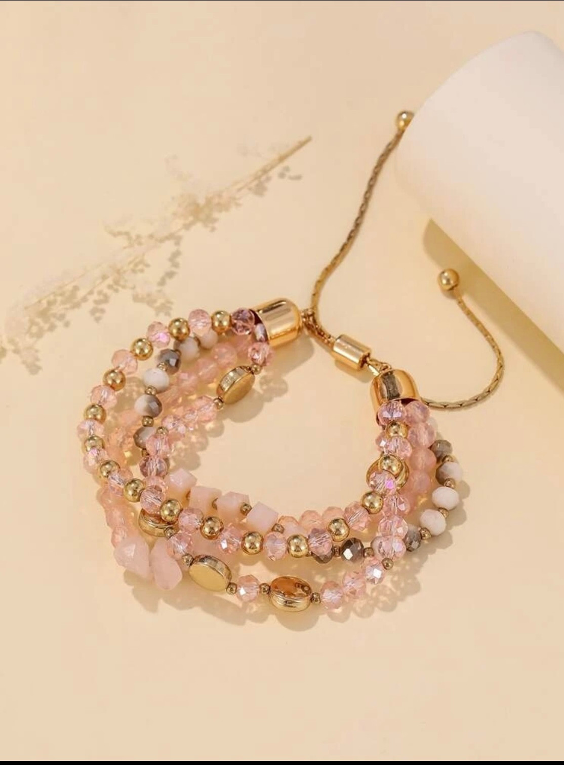 Beaded slip bracelet
