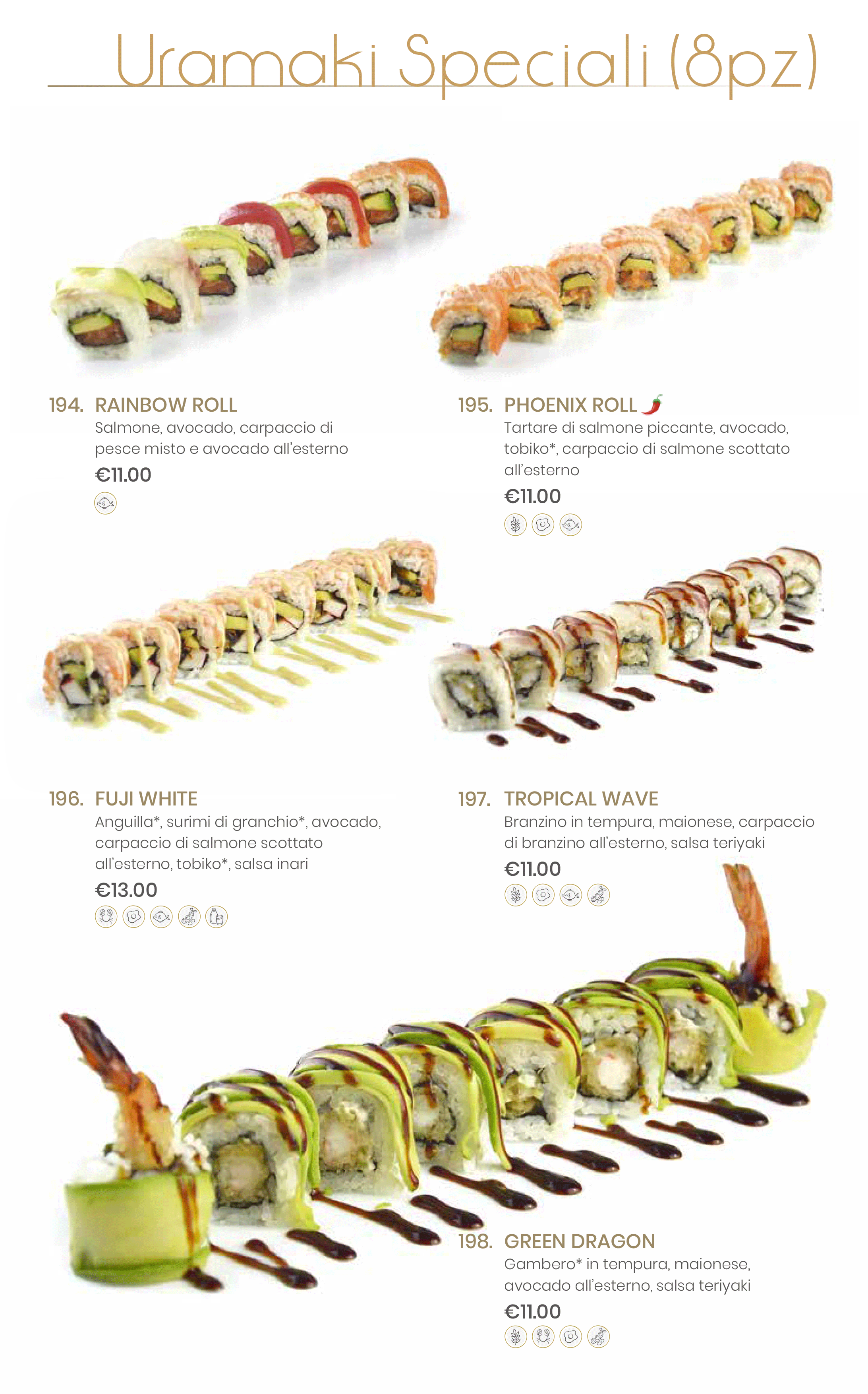 Menu Cena Bonifacio | INARI