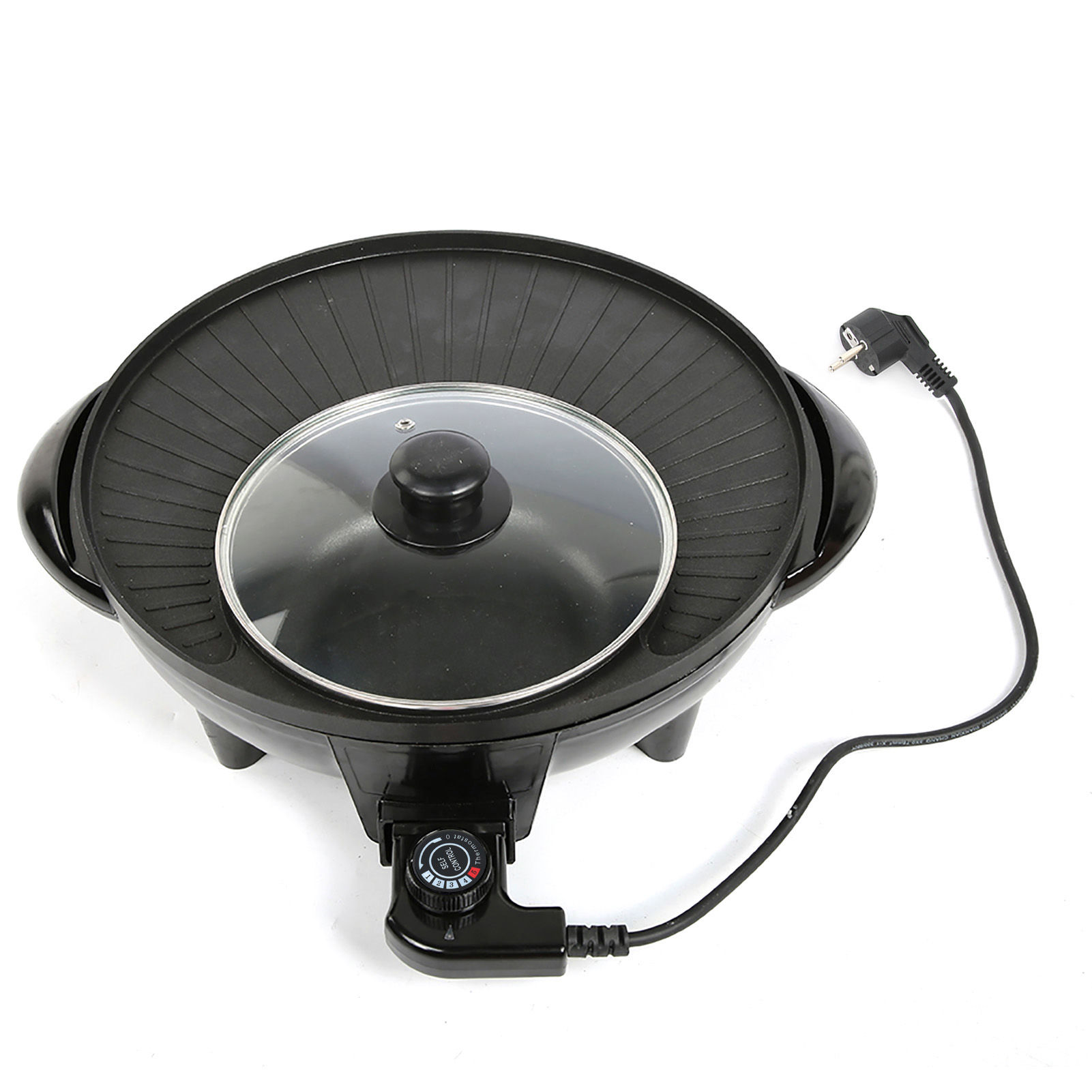 2 In 1 Electric Pan 2 In 1 Electric Pan Hot Pot BBQ Frying Cook Grill Cooking Po