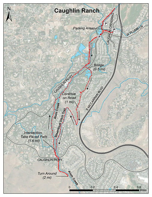 Caughlin Ranch Trail Road Map