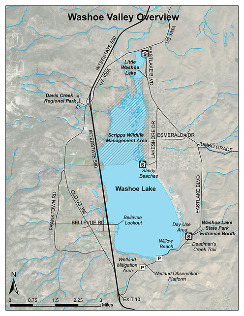 Washoe Lake Birding Map
