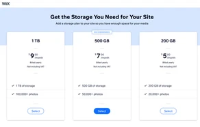 Wix Storage Limit - Add space!