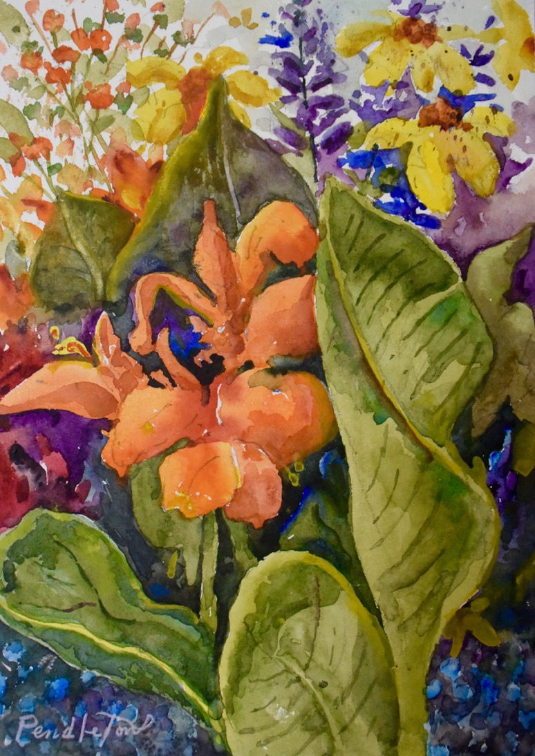 Botanic Gardens Watercolor Painting