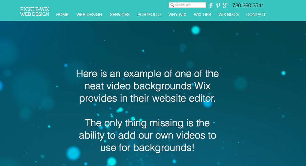 Video Backgrounds in Wix