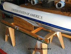 This is the custom shipping fixture we built to keep the 747 safe on its way home.